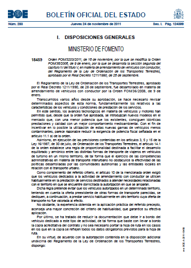 <a href="http://www.confetaxi.org/wp-content/uploads/2011/11/Nueva-imagen.bmp"></a><a href='http://www.confetaxi.org/wp-content/uploads/2011/11/MODIFICACION_ARRENDAMIENTO_CON_CONDUCTOR1.pdf'>PUBLICADO EN EL BOE LA MODIFICACION DE LA ORDEN FOM QUE REGULA LOS VEHICULOS DE ARRENDAMIENTO CON CONDUCTOR</a>
OVIEDO.- Como vereis, se ha incluido en el TERCER PÁRRAFO de la exposición de motivos ya SE INCLUYE UNA MENCION EXPRESA A LA&hellip;